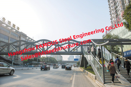 中国 歩行者の跨線橋の構造スチール橋設計店のデッサンおよび金属の架橋工事 サプライヤー