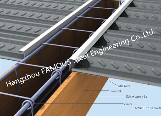 中国 結束dek金属の床のDeckingかComflor 80、60の210の合成物の橋床の等量のプロフィール サプライヤー