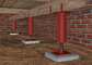 除行鉄骨構造の建物のための赤いスペース サポート ジャッキ サプライヤー