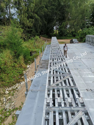 中国 プレハブの一時的な使用料Q345Bの鋼鉄を支えるモジュラー鋼鉄ベイリー橋のパネル サプライヤー