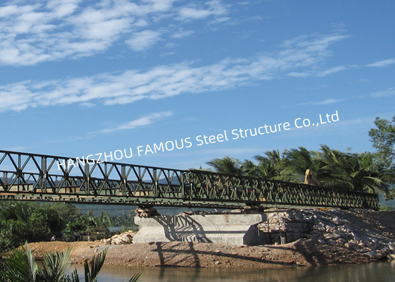 中国 水保護のプロジェクトの支持桟橋が付いている携帯用構造スチール橋のためのベイリー プレハブの鋼鉄橋 サプライヤー